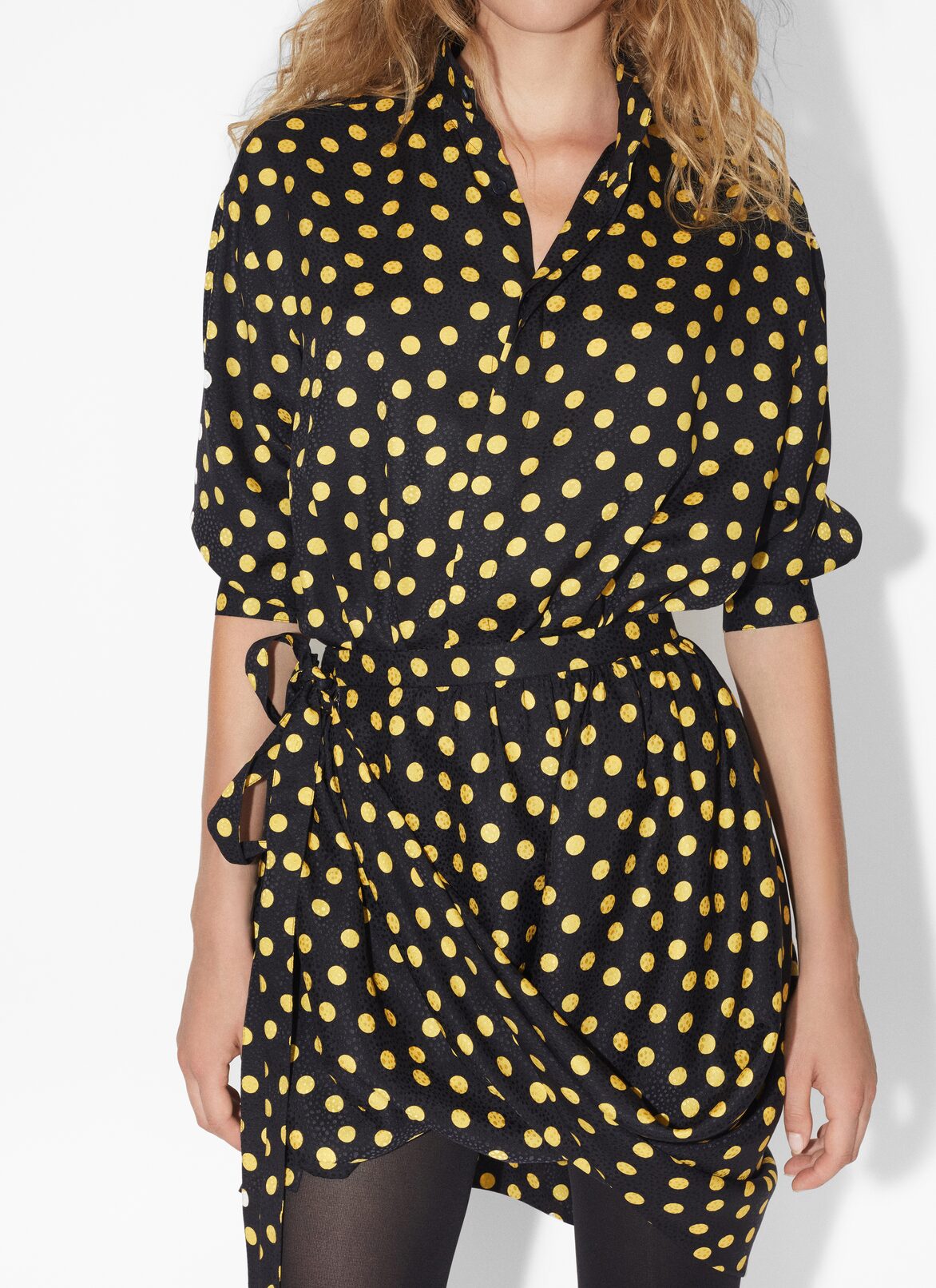 Draped mini skirt ALAÏA BLUE DRAPED MINI SKIRT